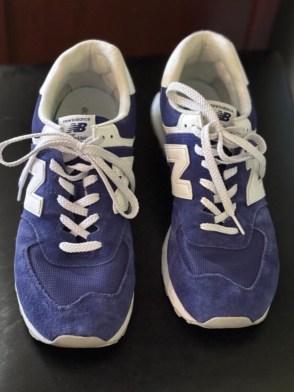 New Balance 574 Legacy Suede — Men's (Blue)- size 12